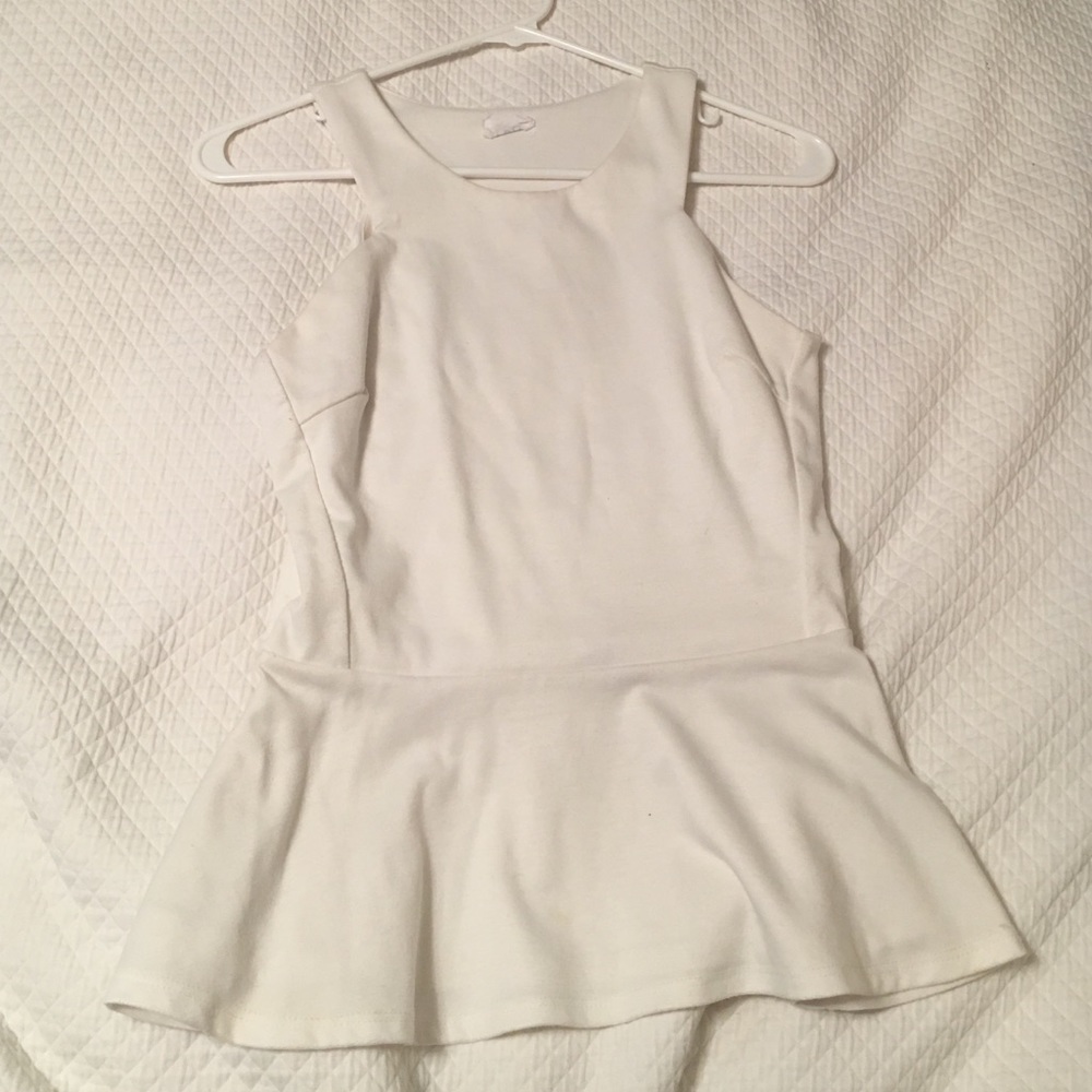 Tobi high neck peplum shirt